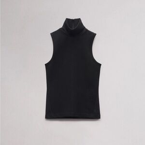 NWT Rag & Bone black Women's Irina Ponte Turtle t-Neck Tank